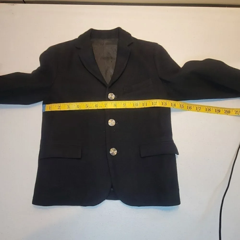 Jackie Tot 1940s Vintage Kids Sport Coat Suit Jacket Blazer Black